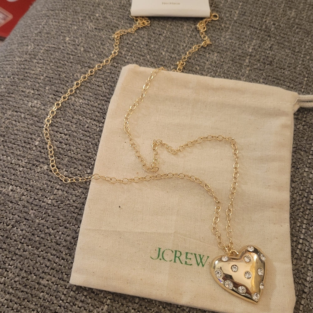 Jcrew puffy heart necklace